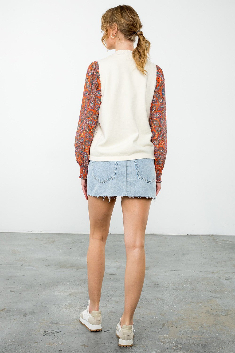 Britton Mixed Media Sweater - jorjanna