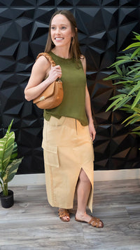 Camden Cargo Midi Skirt - jorjanna