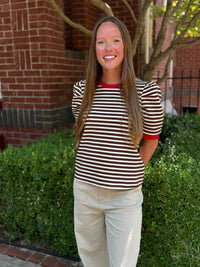 Paige Top - Cream and Chocolate - jorjanna