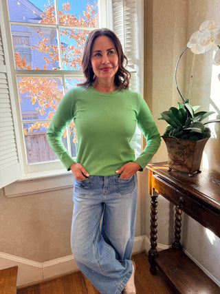 Emma Sweater — Apple Green - jorjanna