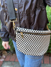 Presley Woven Bum Bag - Blk Chk