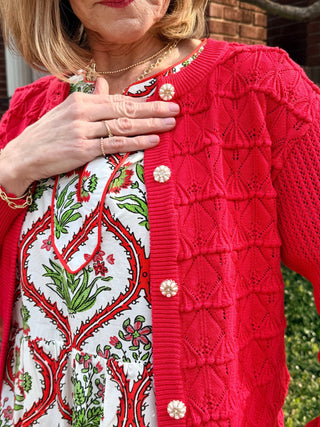 Elise Cardigan - Red - jorjanna
