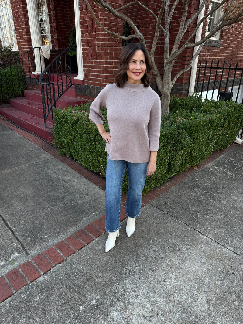 Grace Sweater - Heathered Brown