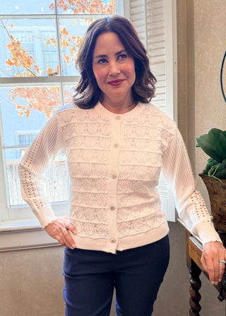 Elise Cardigan - White - jorjanna