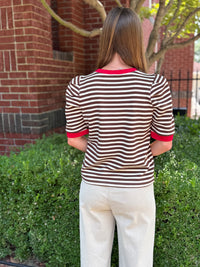 Paige Top - Cream and Chocolate