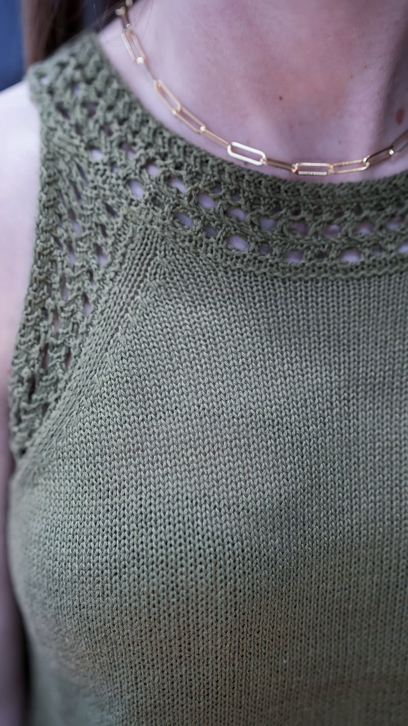 Wesley Sweater Tank - Olive