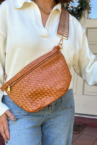 Presley Woven Bum Bag - Caramel