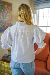 Macie Blouse - White-FINAL SALE