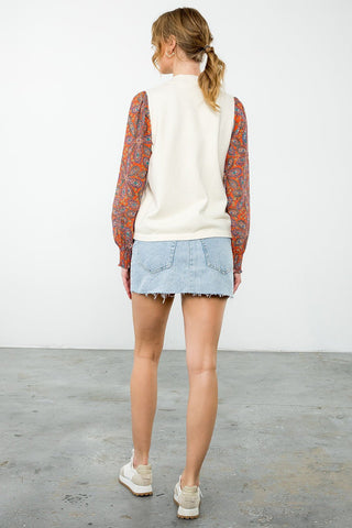 Britton Mixed Media Sweater - jorjanna