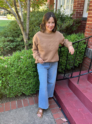 Coffee Please! Sweatshirt - Extended Sizing - jorjanna