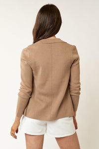 Harrison Sweater Blazer - Camel - FINAL SALE - jorjanna