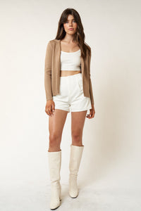 Harrison Sweater Blazer - Camel - FINAL SALE - jorjanna