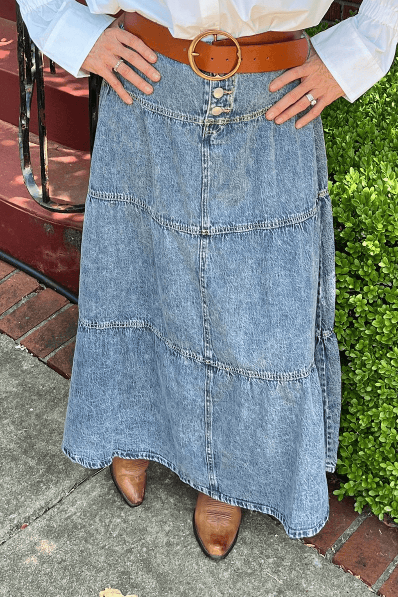Jamie Denim Skirt - Extended Sizing - jorjanna
