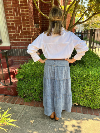 Jamie Denim Skirt - Extended Sizing - jorjanna