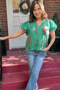 Jenna Top - Green - FINAL SALE - jorjanna