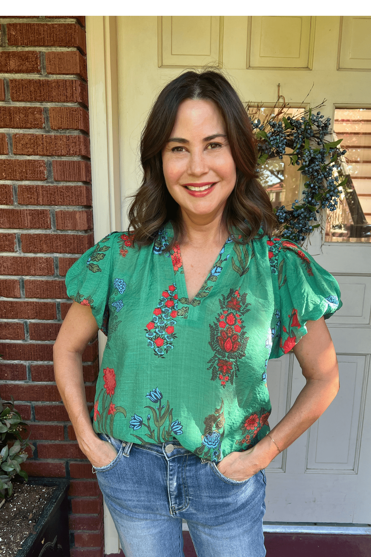 Jenna Top - Green - FINAL SALE - jorjanna