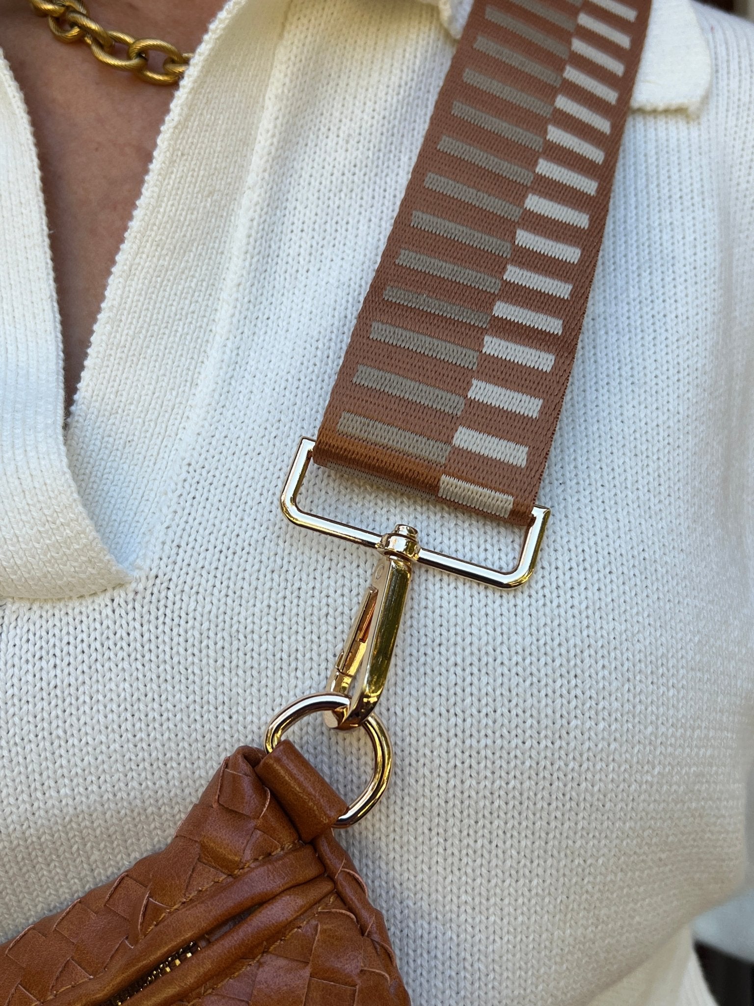 Presley Woven Bum Bag - Caramel - jorjanna