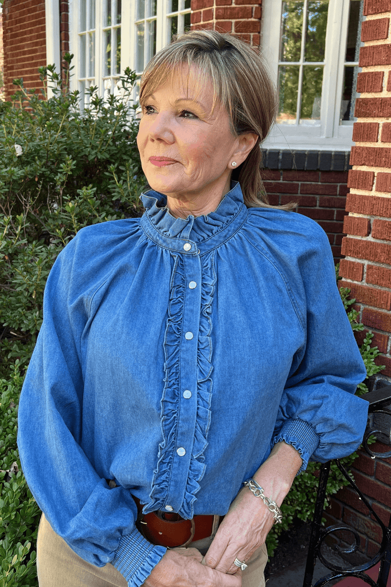 Savannah Denim Blouse - jorjanna