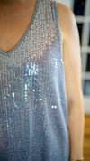 Cavandish Silver Sequin Tank