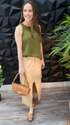 Wesley Sweater Tank - Olive - jorjanna