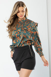 Latimer Smocked Floral Blouse