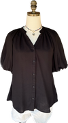 Stella Button Down - Black - FINAL SALE