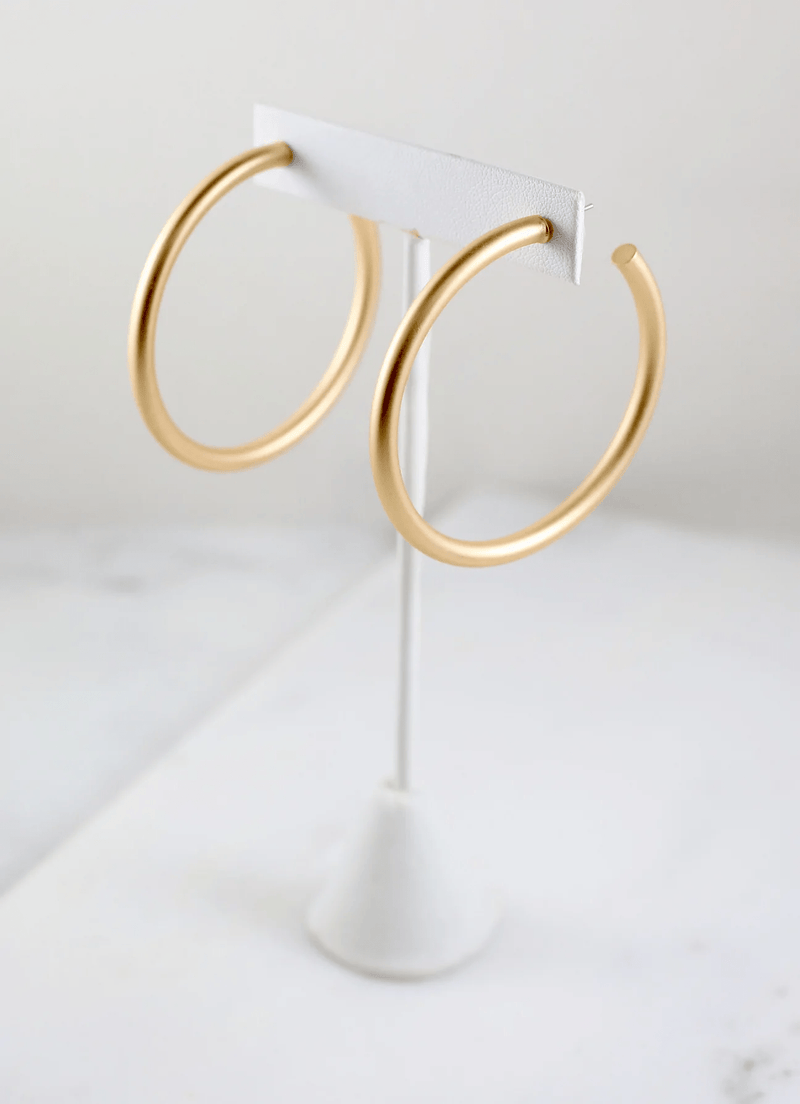Arden Satin Hoop Earring - jorjanna