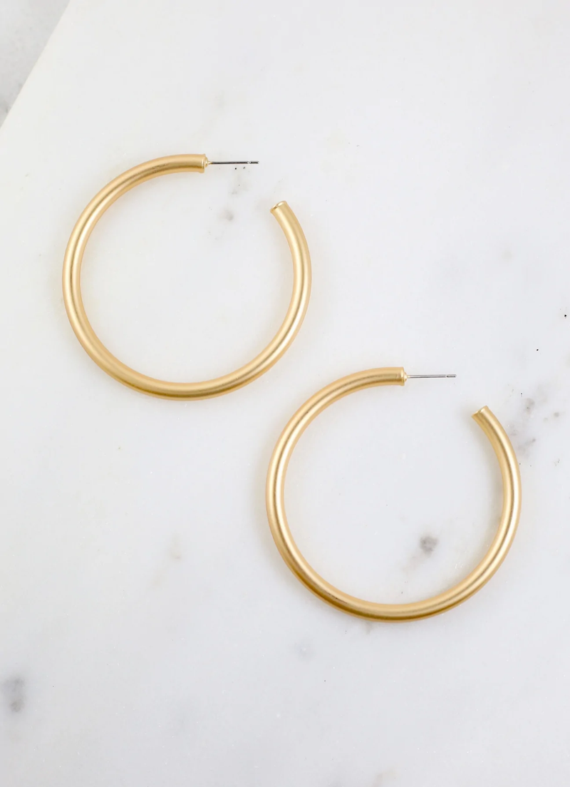 Arden Satin Hoop Earring