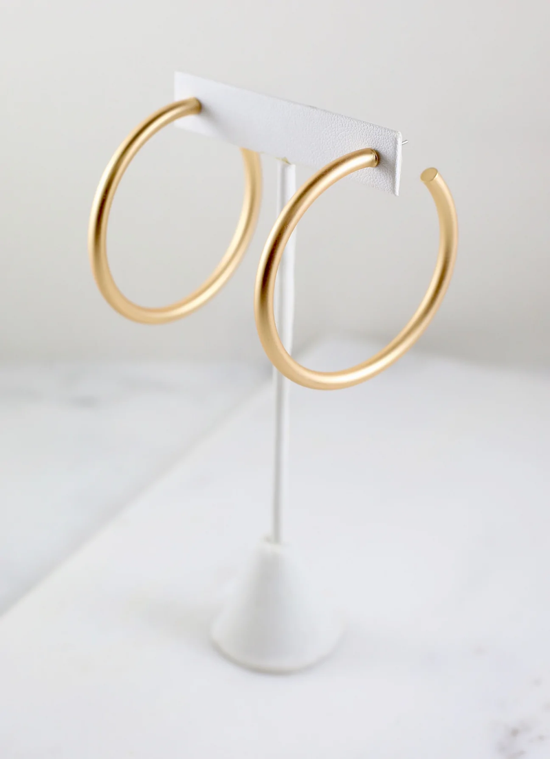 Arden Satin Hoop Earring